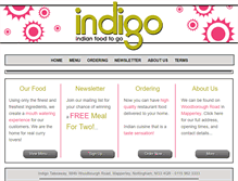 Tablet Screenshot of indigo-takeaway.com
